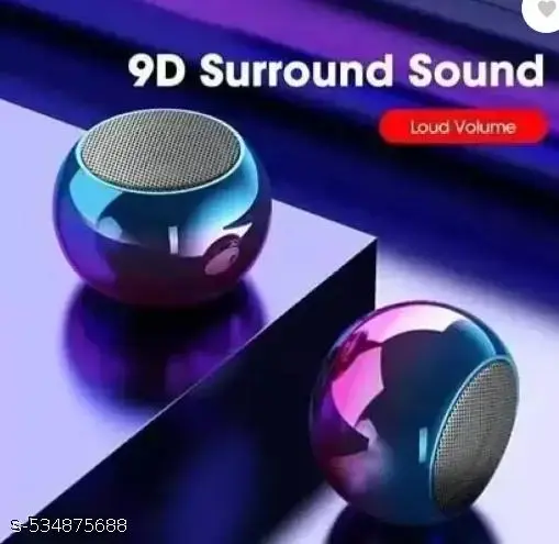 Small Portable Mini Bluetooth Speaker Multicolour, Wireless Metal Design with Powerful Bass, Compatible with All Devices, Travel-Friendly, (Pack of 1) gadget