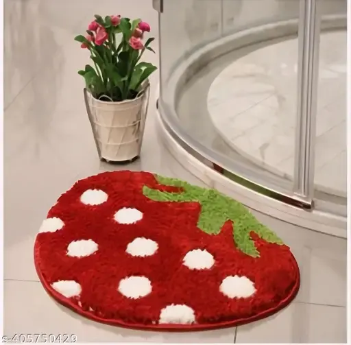 Red Strawberry Doormat