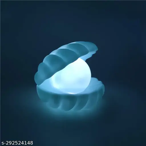 MAPPERZ 2Pcs- Beach Themed Pearl Shell Lamp, Bedside LED Ocean Nightlight Mermaid Fairy Clamshell Portable Lights for Bar, Home Decoration, Birthday, Christmas Gift, Desk Ornament, Random Color gadget